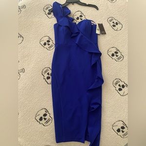 Aidan Mattox One-Shoulder Formal Dress